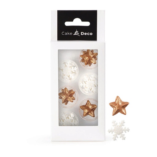 [08054183] 39413 CAKEDECO 2D STER/IJSKRISTAL 12 PIECES ***S/CD***