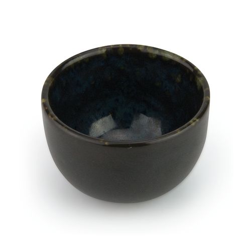[57661143] LE COQ PHOBOS BLACK BLUE DOTS BOL / COUPELLE 6.5XH4CM STONEWARE