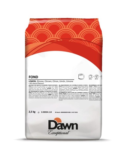 [07031748] DAWN FOND BAVAROIS LEMON 2 X 2.5KG