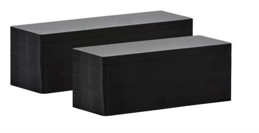 [57665014] EDIKIO CARTES PVC LONGUES NOIRES MATES -120X50MM0,50MM -- 5X100 PCES POUR ACCES/FLEX/DUPLEX