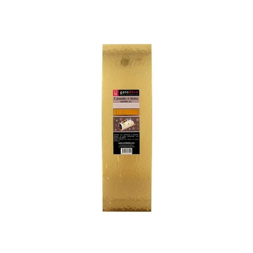 [08075960] CARTON OR SOUS BUCHE 24X10CM 5 PIECES 