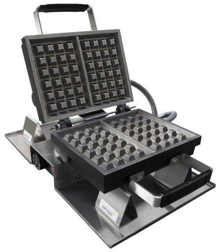 [52702112] AMPI WAFELIJZER 52126 LIEGE WAFEL 4X6 - 230V THERMOSTAAT EN GORDEL