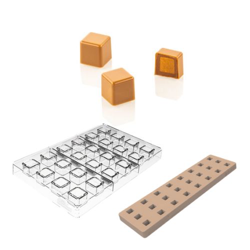 [51661550] SILIKOMART MOULE A PRALINES TRITAN CH029 KIT CUBO 01 2,1X2,1XH2,1CM + ICH029 MOULE SILICONE