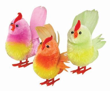 [13099414] POUSSINS PLUMES MULTICOLORES 4 CM18 PCES