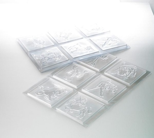 [08056226] PCB Zodiac tablet mallen voor 12 stuks 12x12 cm 2 stuks ***s/cd***