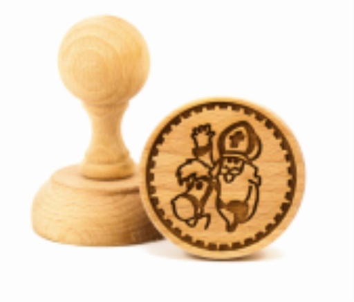 [55500100] FOLKROLL TAMPON ROND  BISCUITS "ST NICOLAS"
