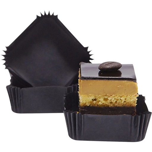 [41802236] ZWART CUVETTEN VIERKANT 4X4X2CM 1000 STUKKEN=DOOS