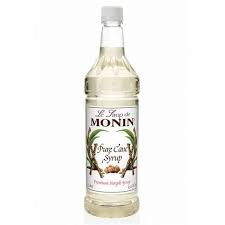 [14100340] MONIN SUCRE DE CANNE CLAIR LIQUIDE 1L  **VERRE***