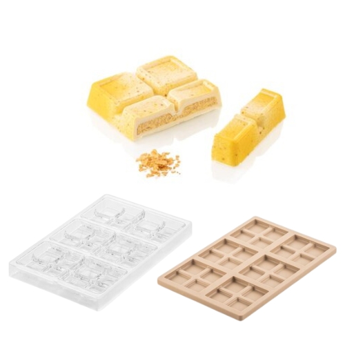 [51661553] SILIKOMART MOULE A PRALINES TRITAN CH021 KIT BLOCCO T 7,5X7,5XH1,6CM + ICH021 MOULE SILICONE