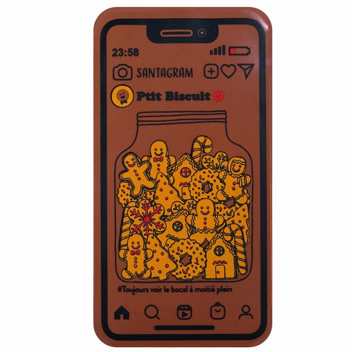 [08058189] 088069 PCB GEDRUKTE BLADEN SMARTPHONE COOKIE 11.6X6.1CM 12STKS ***S/CDE ***