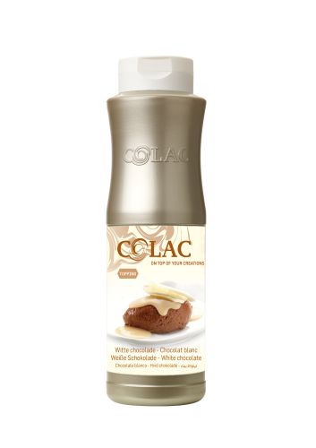 [10020024] COLAC TOPPING WITTE CHOCOLADE 1KG = FLES