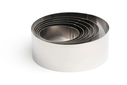 [57660272] COMAS SET VAN 6 LICHTCIRKELS - 12.10.9.8.7.6 XH4.5CM INOX STAAL 18/8