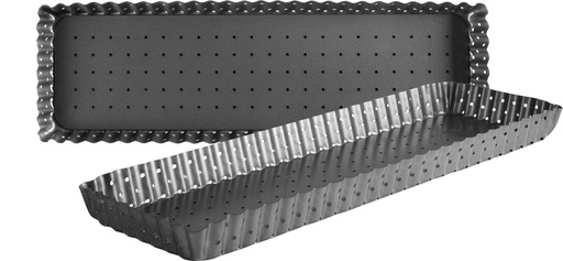 [50804057] IBILI "CROUS" MOULE RECTANGULAIRE 31X21XH3.0CM PERFORE CANNELE FOND AMOVIBLE