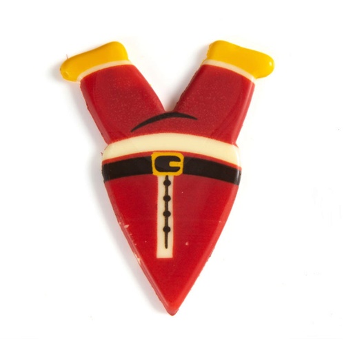 [08082143] 2015342 SANTA CLAUS LEGS IN THE AIR ON CHOCOLATE PICK 60 PIECES