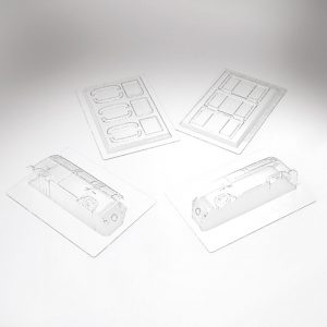 [08057773] PCB Bestelwagen mallen voor 6 onderwerpen 19,4x7,2 cm D.subject 9 cm 16 stuks ***s/cd***