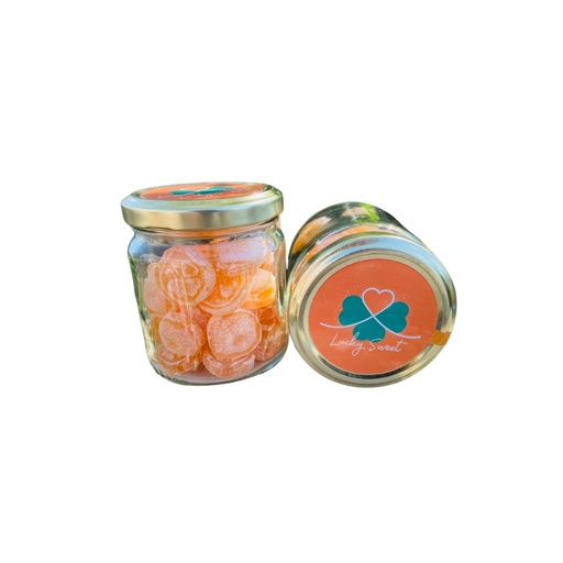 [14100638] LUCKY SWEET MANDARIN CANDY 130GR JAR