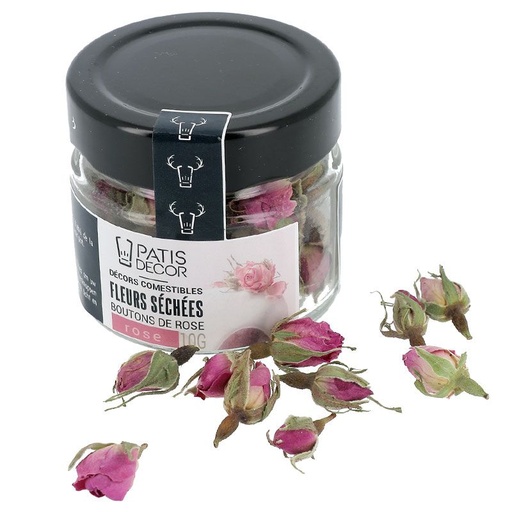 [08075543] FLEURS SECHEES BOUTONS DE ROSE ROSE 10G