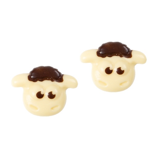 [08054554] 2012814 SHEEP HEAD BLOCK RELIEF 35X30MM CHOCOLATE 120 PCES ***S/CD***