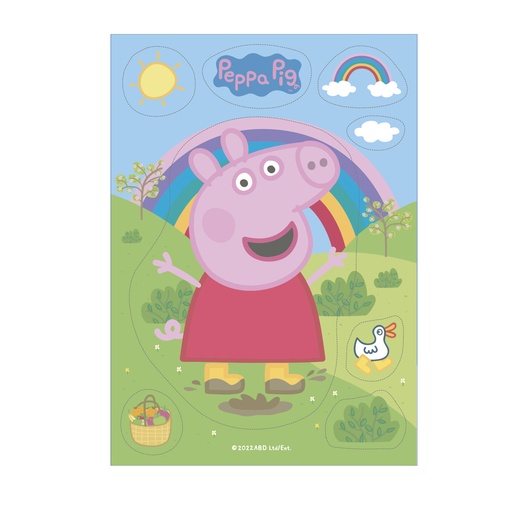 [08041934] 160182 HOSTIE SILHOUET PEPPA PIG 14,8X21CM
