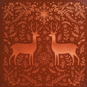 [08057502] 070324 PCB FEUILLES IMP. NATURE HIVERNAL POUR CARTES CARRÉES ET SACHETS 24PCES ***S/CD***