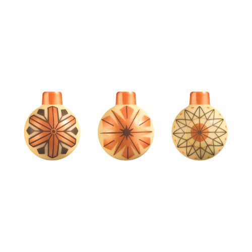 [08058060] 088029 PCB BOULES DE NOËL CB GRAPHIQUE 3 DESIGNS 3X3,7CM 72PCS ***S/CDE***