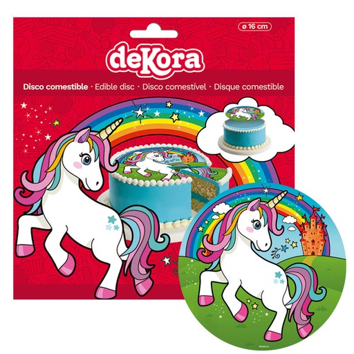[08041501] 231299 DEK SUIKER SCHIJF UNICORN 16CM (10)=ZAK