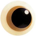 [08057442] 070039 PCB ROUND EYES PAG BROWN Ø 1 CM 323PCES ***s/cd***