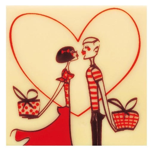 [08056404] PCB Squares WC Heart 4 cm 48pces ***s/cd***
