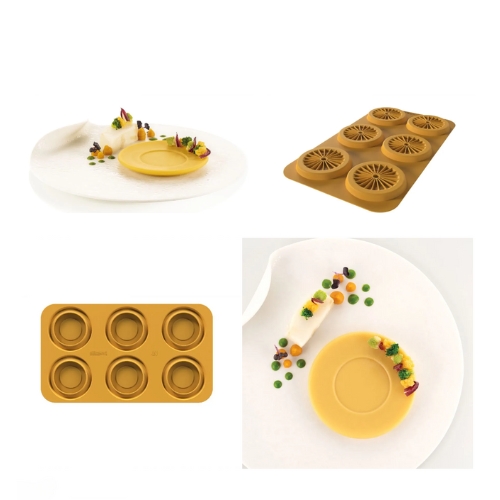 [51661526] SILIKOMART NATURAE PRO MOULE SILICONE PIATTO 80 N.6 Ø11,5CM H1,5CM