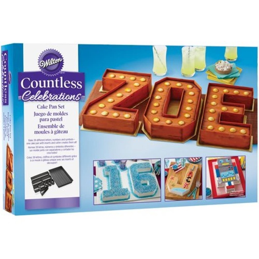 [08053601] WILTON MODULAR LETTER & NUMBER CAKE PAN
