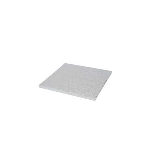 [08075443] ZILVEREN VIERKANT DIENBLAD 25CM =STUK