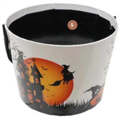 [60700567] PANIER AVEC ANSE HALLOWEEN SCENE Ø160 X 120MM