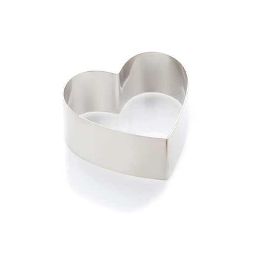 [51701414] COEUR SANS FOND BOMBÉ EN INOX 14 X 5 CM