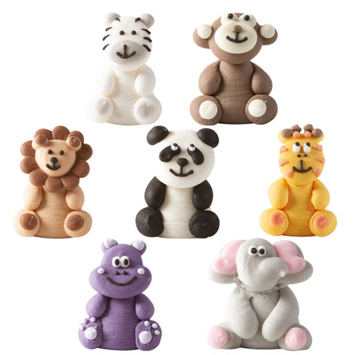[08063118] 1024689 ANIMAUX DE LA JUNGLE EN SUCRE 4CM 42 PCES ***S/CDE***
