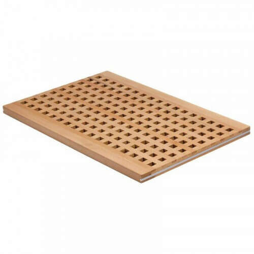 [57657792] APS PLANCHE A PAIN BOIS HETRE 52X34XHT2CM S/PLATEAU BUFFET BLANC MELAMINE