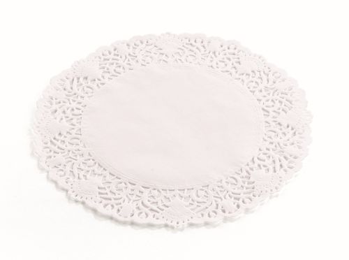 [25401124] DENTELLEN WIT IN PAPIER Ø 10CM 250 STUKKEN FOST+ INBEGREPEN = PAKKET