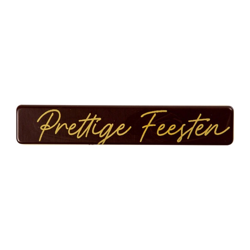 [08082181] 2015850 PLAQUETTE  PRETTIGE FEESTEN CHOCOLAT NOIR 8X1,5CM 120 PCES ***S/CD***