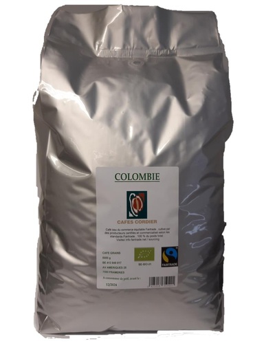 [01050340] CAFE CORDIER COLOMBIE VRAC EN GRAINS 5KG