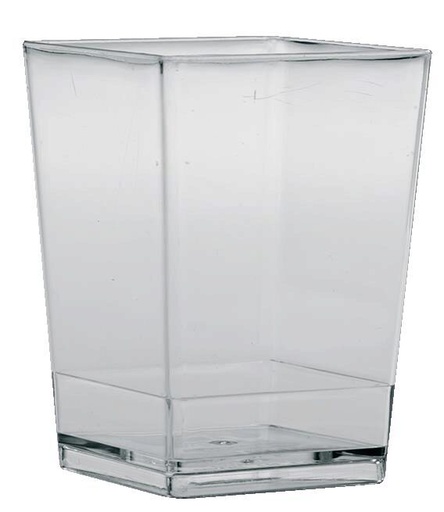 [44104210] PLASTIEK GLAASJE KUBUS 150ML 100 STUKKEN=ZAK
