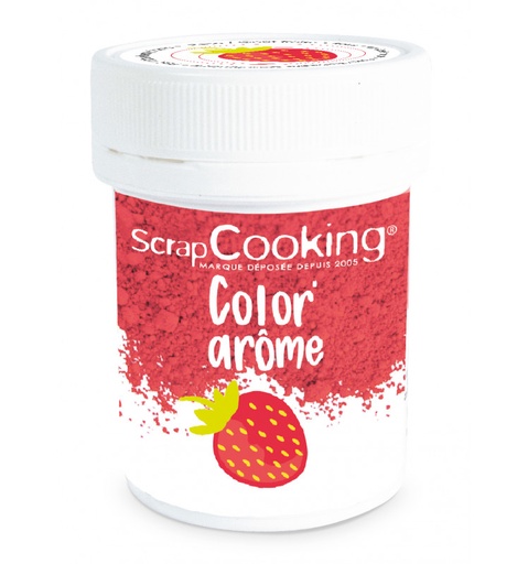 [08055666] SCRAPCOOKING COLORANT AROME ALIMENTAIRE ROSE/FRAISE 10GR