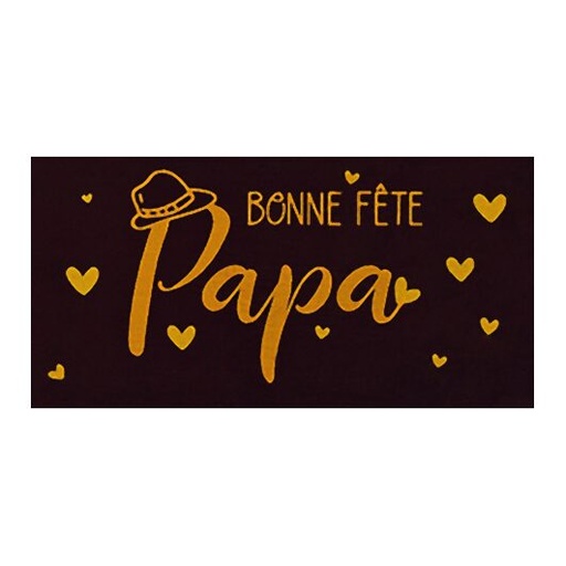 [08056843] 087116 PCB RECTANGLES CN BONNE FÊTE PAPA 4X2 CM 140PCES ***S/CDE***