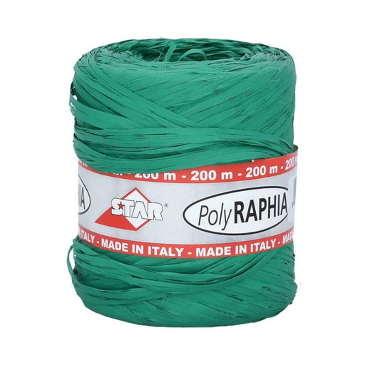 [70407807] POLY RAPHIA 15MM X 200M MEADOW GREEN R39