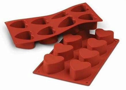 [57663828] SILIKOMART SF040 MOULE 8 COEURS Ø60 H 35MM 90ML ML ANTI-ADHESIF GN1/3 -50° À 250°