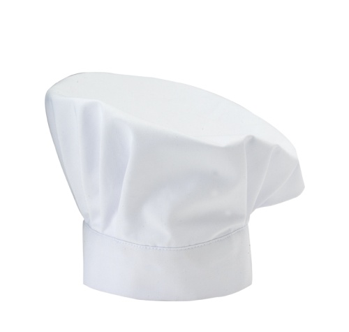 [53143044] TOQUE BLANCHE EN COTON 25CM