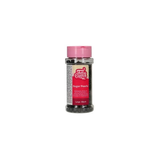 [08052527] FUNCAKES GROTE ZWARTE SUIKER PARELS 7MM 80GR