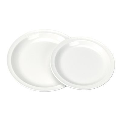[57663938] WACA ASSIETTE MELAMINE PLATE 23.5CM BLANCHE