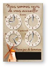 [43606006] PANNEAU 22X15 OUVERT 4 CADRANSMOULIN +POCHETTE JOURS