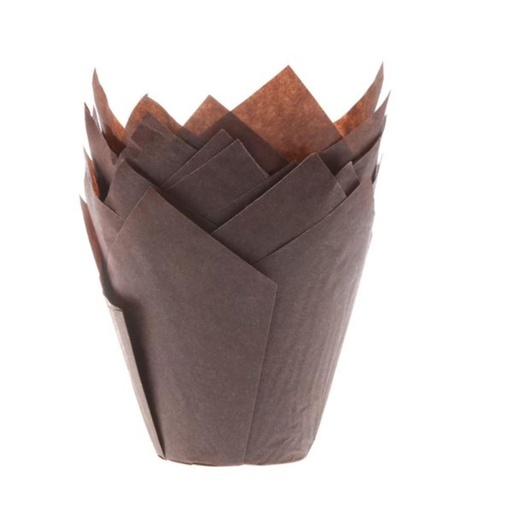 [70407336] HOM TULIPCUP MUFFIN MARRON DIAM 5CM 36 PCES