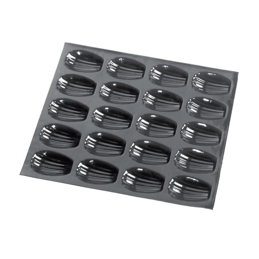 [70408502] FP-02511 FLEXIPAN® ORIGINELE MADELEINE 40X30CM 20EMP 7,8X4,7CM H1,9CM VOL 35ML