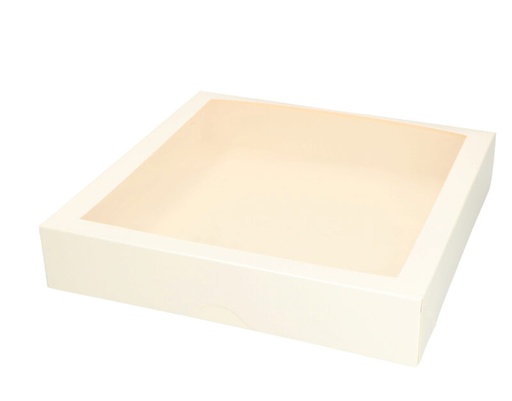 [26101532] TAARTDOZEN MET VENSTER 27 X 5CM 100 STUKKEN FOST+ INBEGREPEN